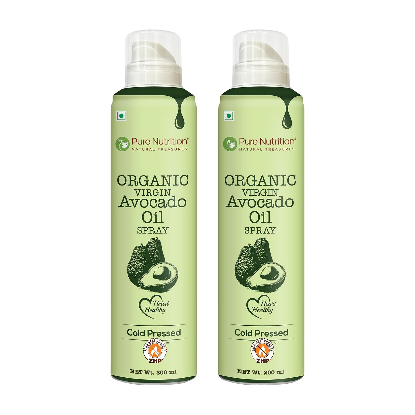 Avocado Oil Cooking Spray - 200ml | 100% Organic, Extra Virgin, Cold Pressed & Natural | 10X Less Oil for Healthy Cooking | Ideal for Salad Dressing, Sautéing, Baking, Frying | Good for Skin