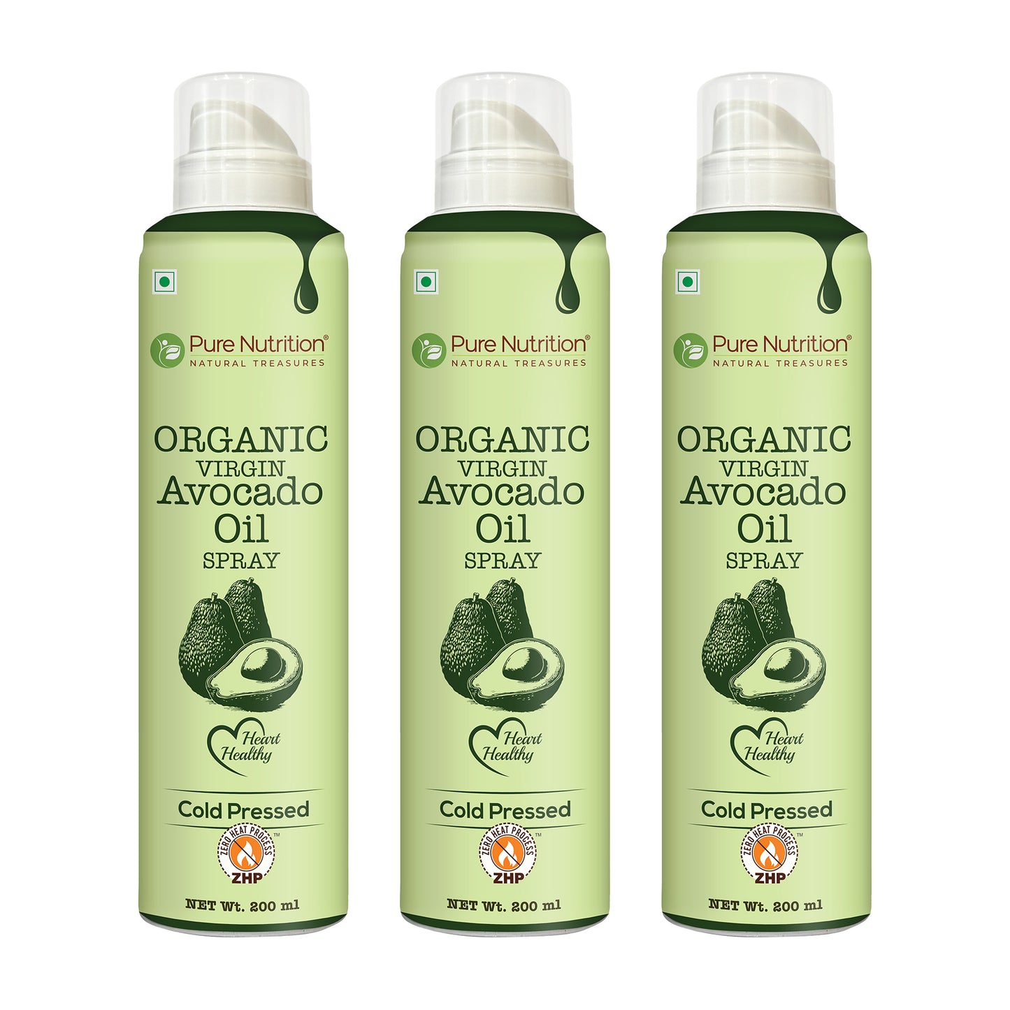 Avocado Oil Cooking Spray - 200ml | 100% Organic, Extra Virgin, Cold Pressed & Natural | 10X Less Oil for Healthy Cooking | Ideal for Salad Dressing, Sautéing, Baking, Frying | Good for Skin