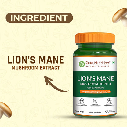 Lion’s Mane Mushroom Extract Veg Capsules
