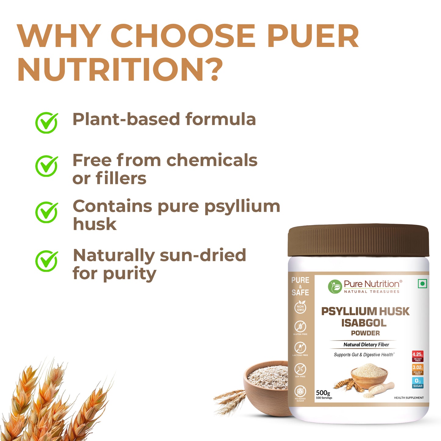 Pure Nutrition Psyllium Husk Isabgol Powder 