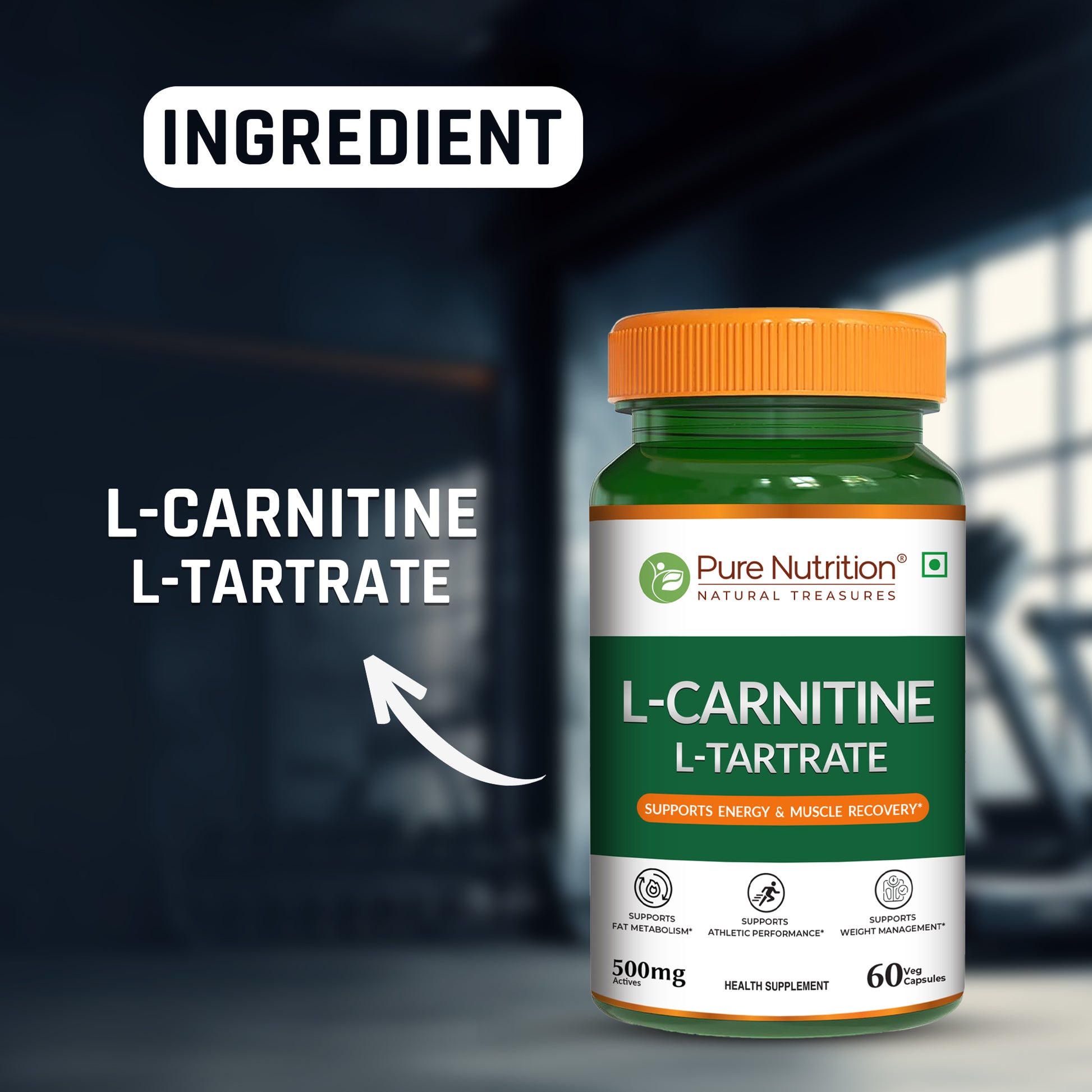 L-Carnitine L-Tartrate 500mg Veg Capsules Pure Nutrition L-Carnitine L-Tartrate 500mg Veg Capsules Pure Nutrition