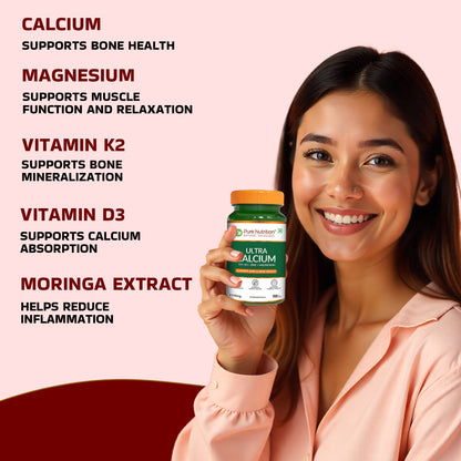 Pure Nutrition Ultra Calcium with D3, K2, Zinc & Magnesium