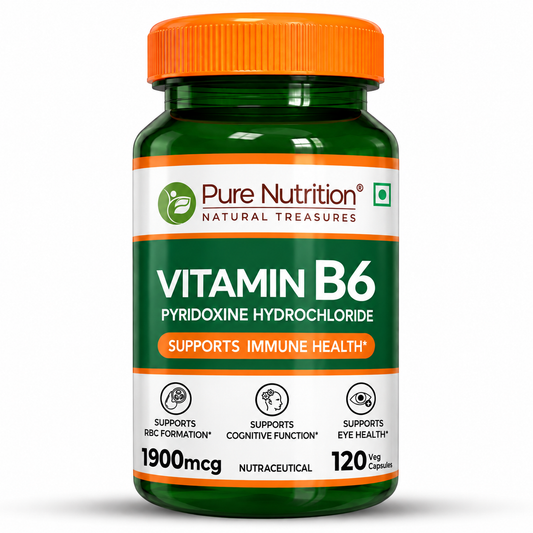 Vitamin B6 (Pyridoxine) Capsules 120 Count Mood, Brain & Immune Support