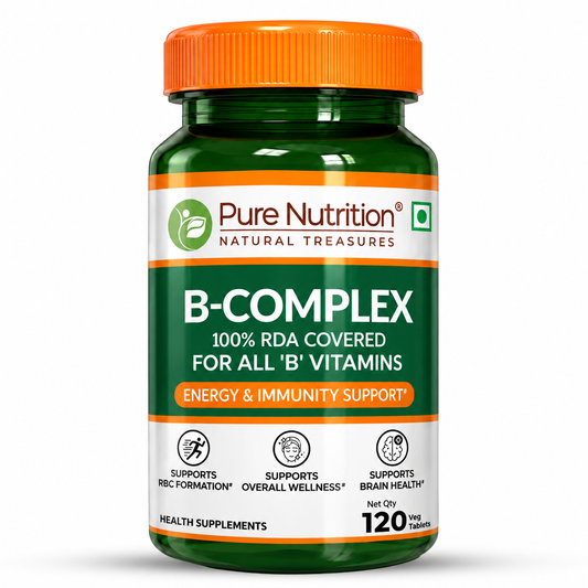 B-Complex Tablets  100% RDA of All B Vitamins | Energy & Immunity