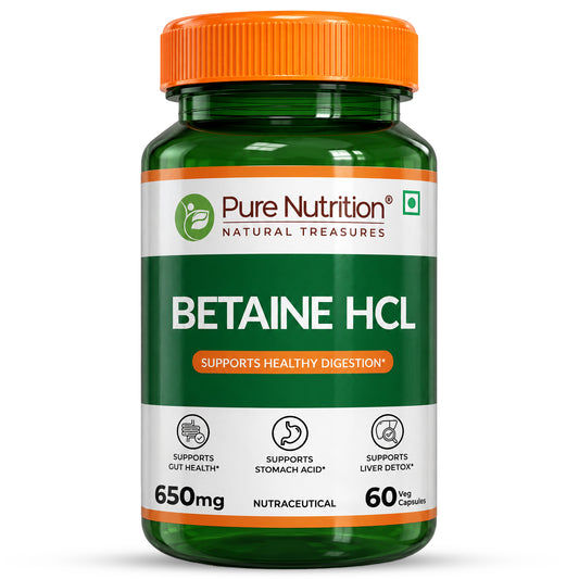 Betaine HCl 650mg Digestive Wellness & Stomach Acid Support
