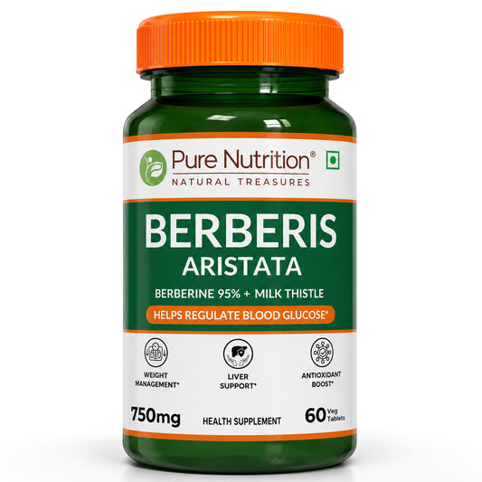 Berberis Aristata 60 Capsules  Berberine 95% & Milk Thistle | Liver Support