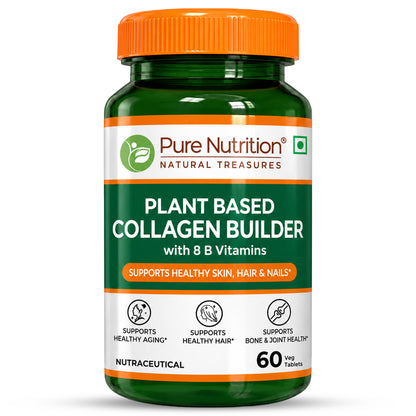Plant-Based Collagen Builder - Enhance Skin, Hair & Nail Health-60 Tab