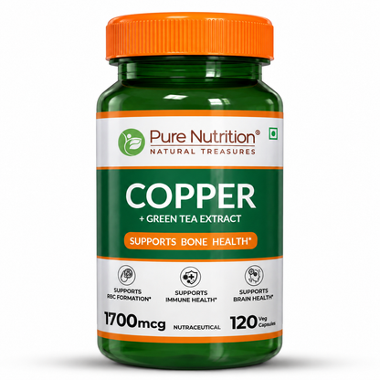 Copper Gluconate Capsules 120 Count  Immunity, Iron & Antioxidant Support