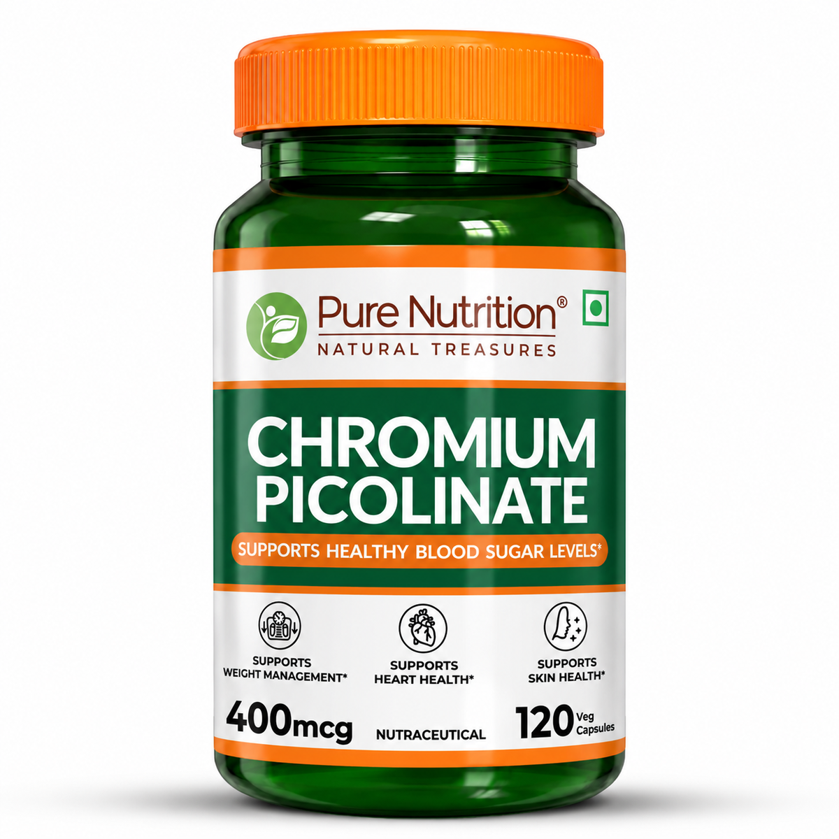 Chromium Picolinate 120 Capsules Blood Sugar, Metabolism & Weight Support