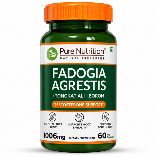 Fadogia Agrestis + Tongkat Ali + Boron Natural Testosterone Support | 60 Tablets