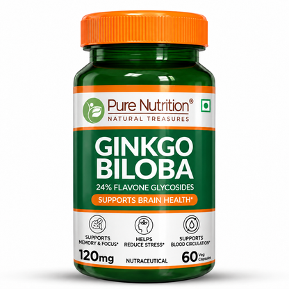 Ginkgo Biloba 120mg Cognitive Wellness, Focus & Circulation Support