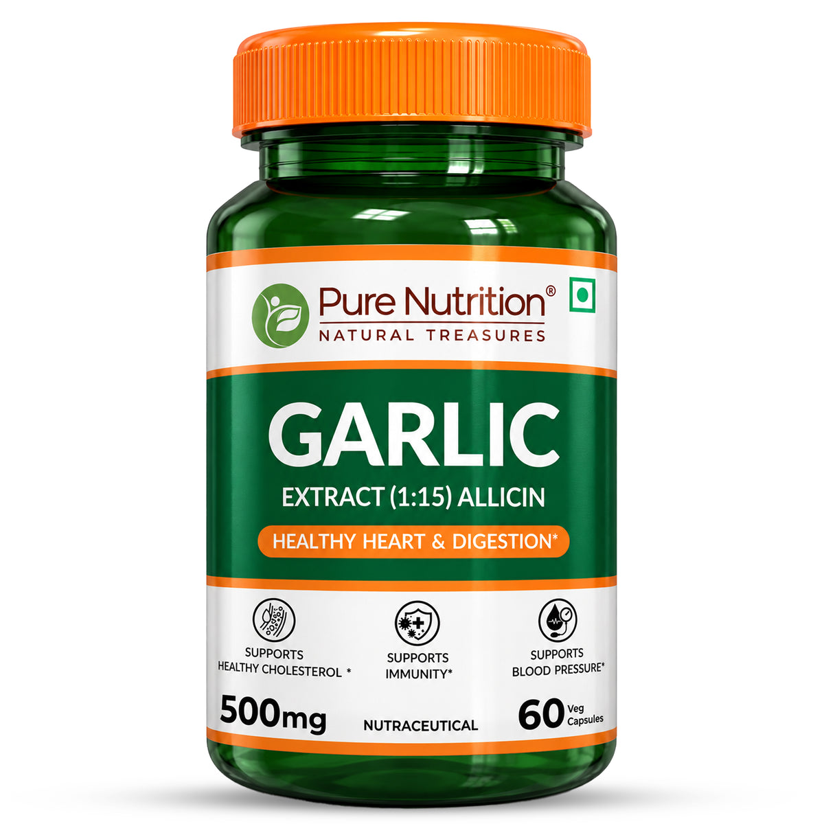 Garlic Extract Capsules 500mg  Heart Health, Cholesterol & Immunity
