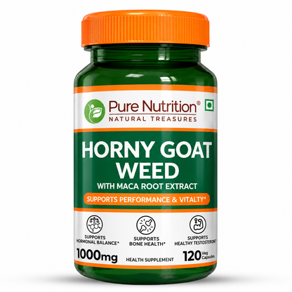 Horny Goat Weed with Maca Root  120 Veg Tablets | Vitality & Stamina