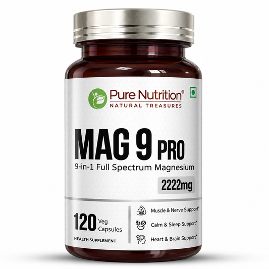 Mag 9 Pro 9-in-1 Full Spectrum Magnesium | 2222mg | 120 Veg Capsules