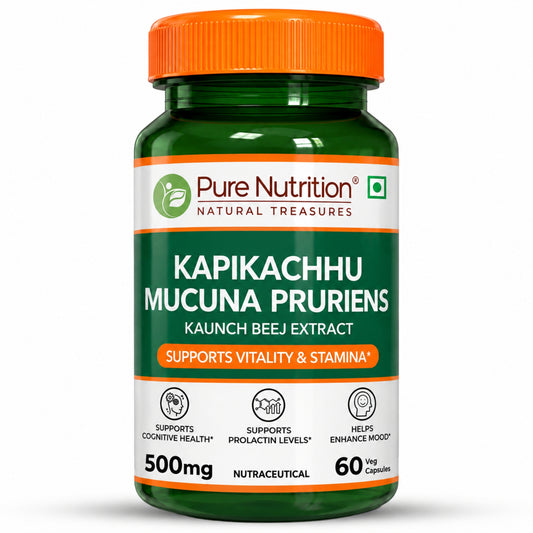 Mucuna Pruriens Extract 500mg  Energy, Vitality & Mood Support | 60 Caps