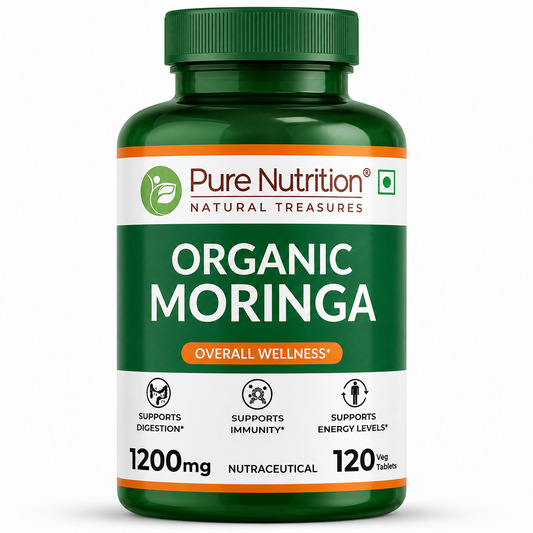 Organic Moringa Tablets 1200mg | Supports Immunity, Digestion & Energy