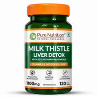 Milk Thistle Silymarin 1100mg Tablets | Liver Cleanse & Detox Support Formula | 120 Tablets