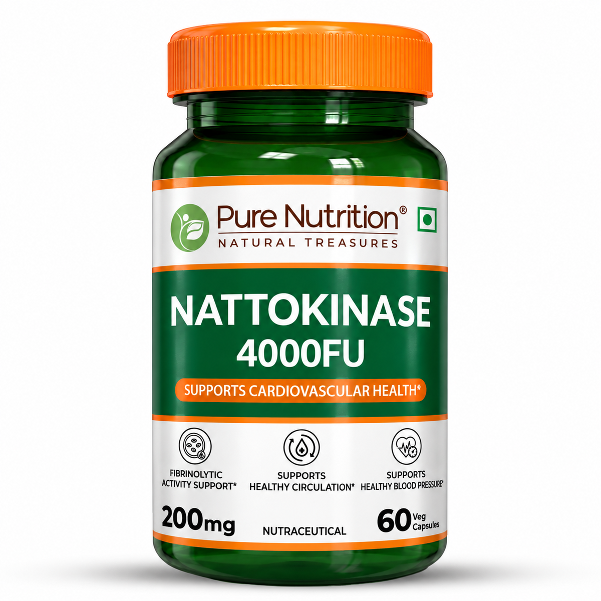 Nattokinase 4000FU Cardiovascular & Blood Flow Support | 60 Veg Tablets
