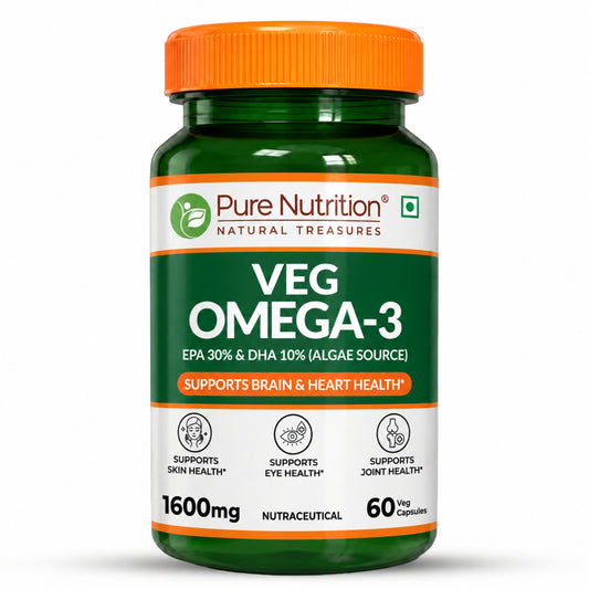 Vegan Omega-3 1600mg from Algae EPA & DHA | Heart & Brain Health