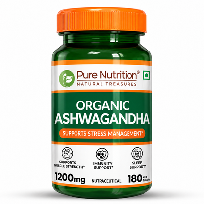 Organic Ashwagandha 180 Tablets | Stress, Sleep & Vitality