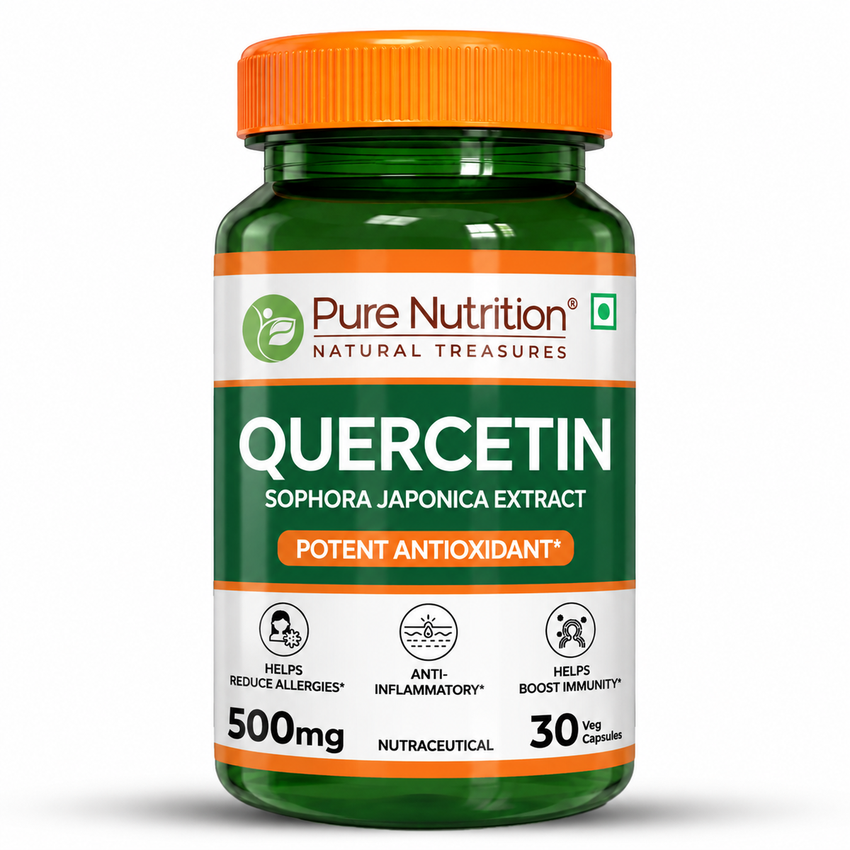Quercetin 500mg  Antioxidant & Immune Support | 30 Veg Capsules