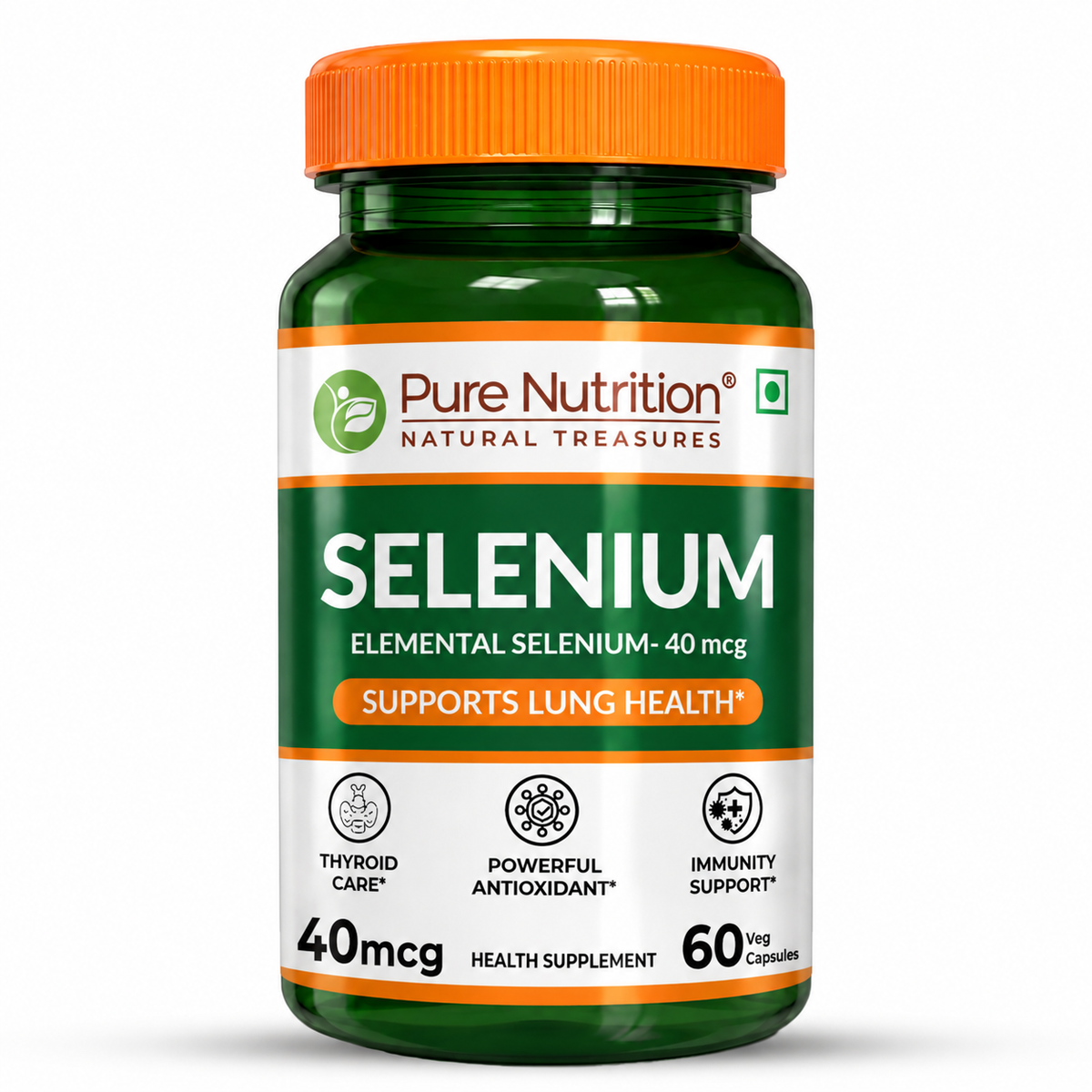 Selenium Supplement  60 Veg Capsules for Immunity & Wellness