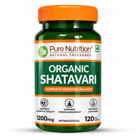 Organic Shatavari - 120 Tablets | Boosts Immunity, Digestion, and Supports Women's Hormonal and Reproductive Health