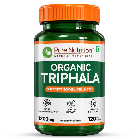 Organic Triphala Supplement - 120 Vegetarian Tablets | Supports Digestion and Boosts Immunity