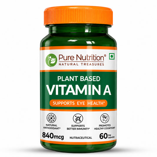 Plant Based Vitamin A - 60 Veg Capsules | Supports Eye Health, Immunity, and Antioxidant Defense