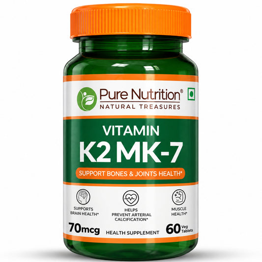 Vitamin K2 MK-7 with Vitamin D3  Bone & Heart Health | 60 Veg Tablets