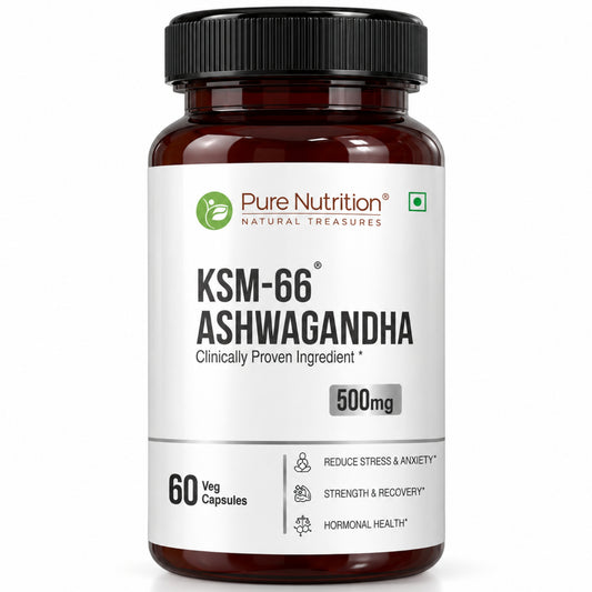 KSM-66 Ashwagandha 500mg  Standardized Root Extract | Stress & Vitality