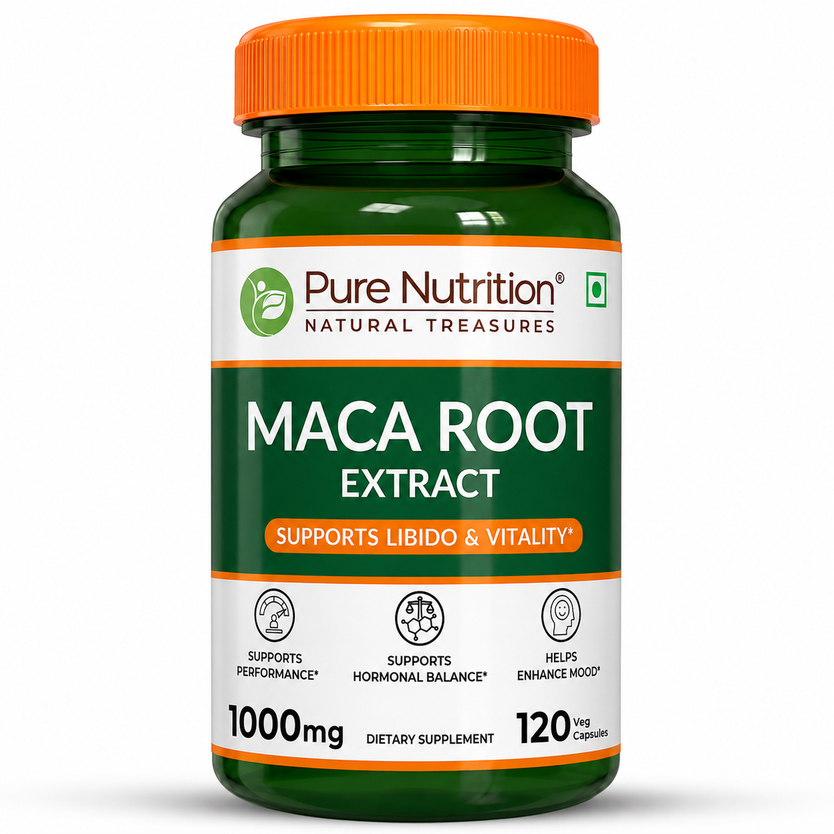 Maca Root Capsules 1000mg | Peruvian Maca Extract | 120 Veg Tablets
