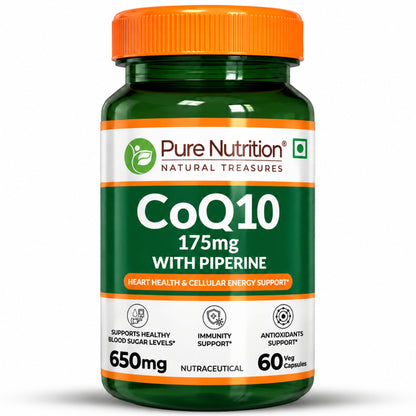 Coenzyme Q10 175mg  Supports Cellular Energy & Heart Health | 60 Capsules