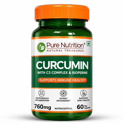 Curcumin with C3 Complex & Bioperine 60 Veg Capsules | Joint & Immunity