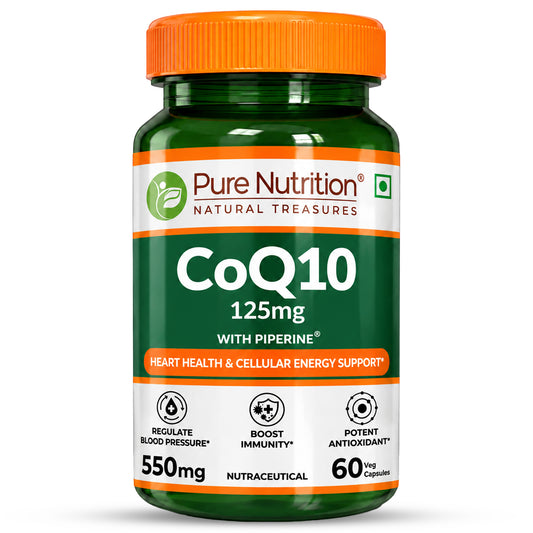 CoQ10 125mg with Piperine – Plant-Based Energy & Wellness | 60 Veg Capsules