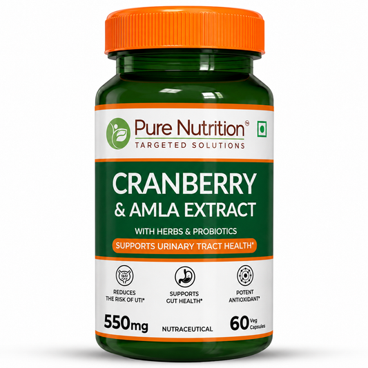 Cranberry and Amla Extract Capsules with Herbs & Probiotics 60 Veg Capsules