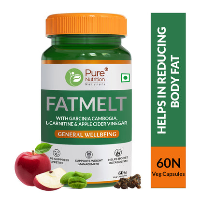 Pure Nutrition FATMELT with Garcinia Cambogia, L-Carnitine & Apple Cider Vinegar - 60 Veg Capsules