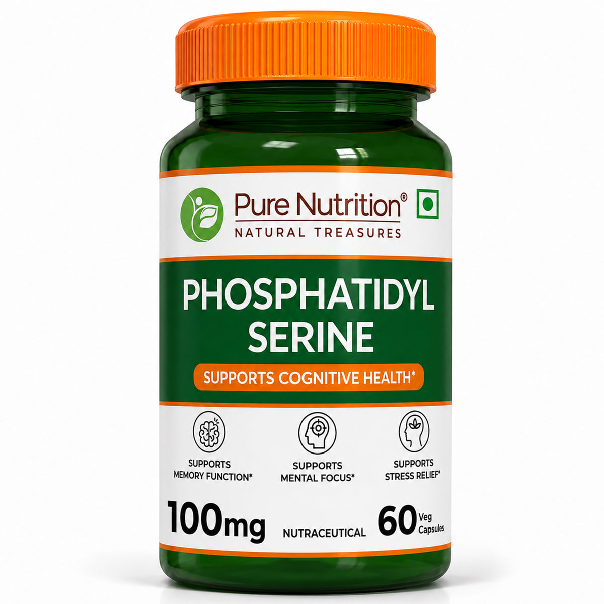 Phosphatidylserine 100 mg | Cognitive Wellness Support | 60 Capsules