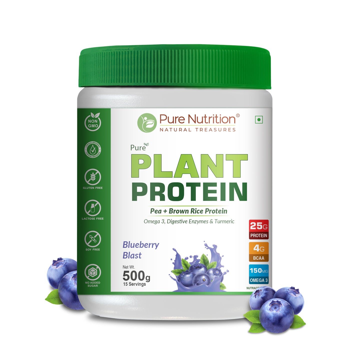 Vegan Protein Blueberry Blast – Plant-Based Protein (500g)