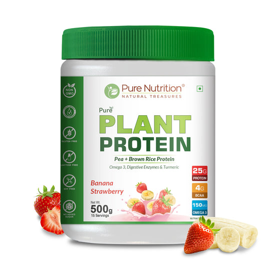 Vegan Protein Banana Strawberry – Plant-Based Protein (500g)