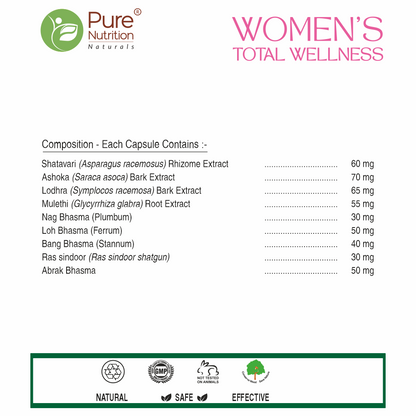 Pure Nutrition Women's  Total Wellness Supplement-60 Veg capsules