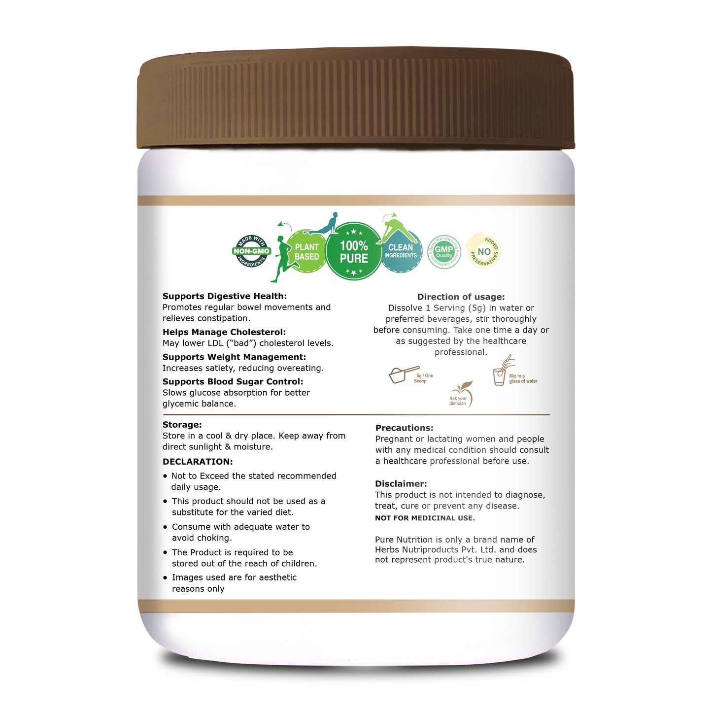 Pure Nutrition Psyllium Husk Isabgol Powder 