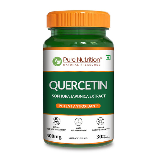 Quercetin 500mg – Antioxidant & Immune Support | 30 Veg Capsules