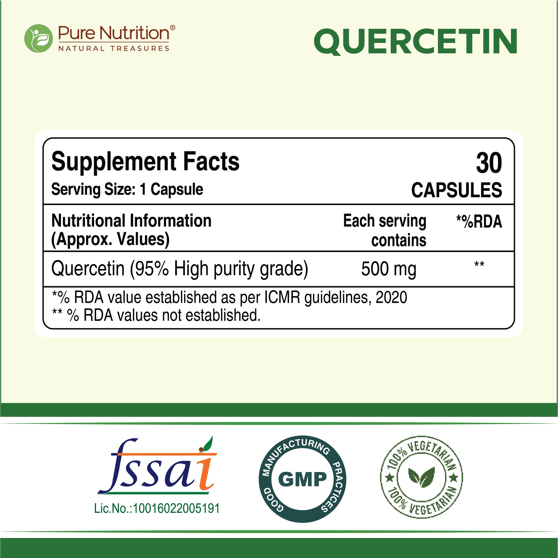 Quercetin 500mg