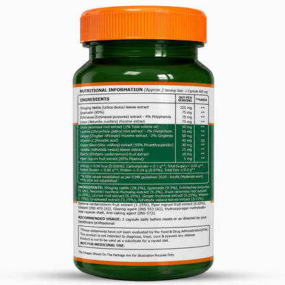 Lung Detox Capsules Vitamin C & Grape Seed Extract | 60 Veg Caps