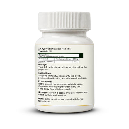 Pure Nutrition Neem Tablets | Ayurvedic Neem Extract Supplement | Supports Skin Wellness & Daily Detox Support 