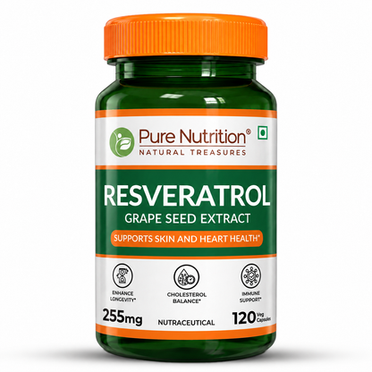 Resveratrol with Grape Seed Extract | Antioxidant Support  255mg