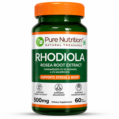 Rhodiola Rosea Root Extract – 500mg | 3% Rosavins | Stress & Energy Support