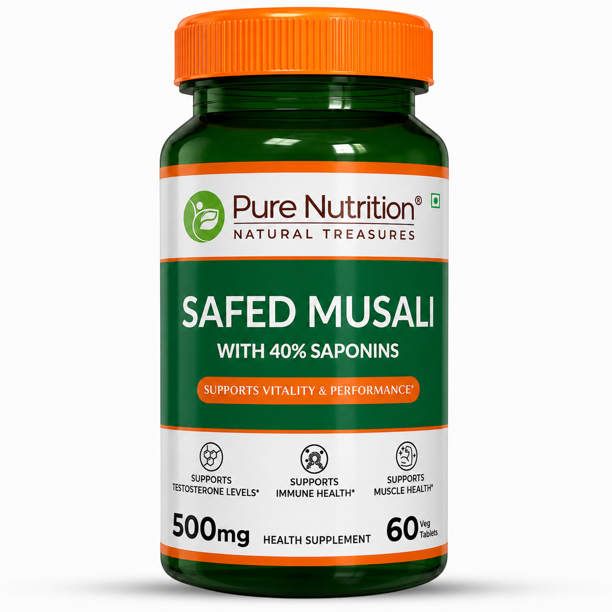Safed Musli Capsules  Ayurvedic Vitality & Energy Supplement | 60 Veg Tablets