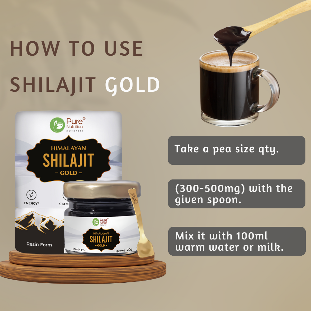 Shilajit Gold Resin with Ashwagandha & Natural Ayurvedic Ingredients